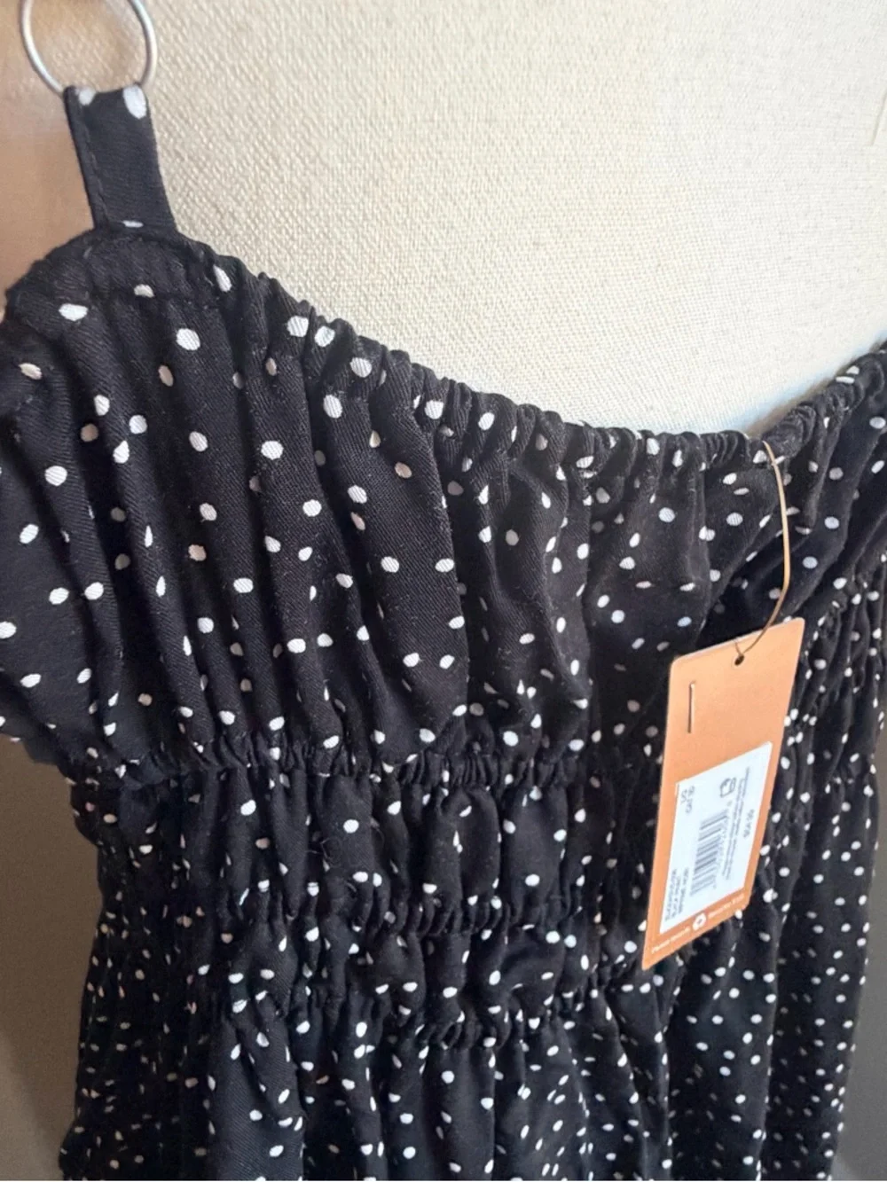 Denver Hayes Black and White Polka Dot Maxi Dress - Picture 10 of 16